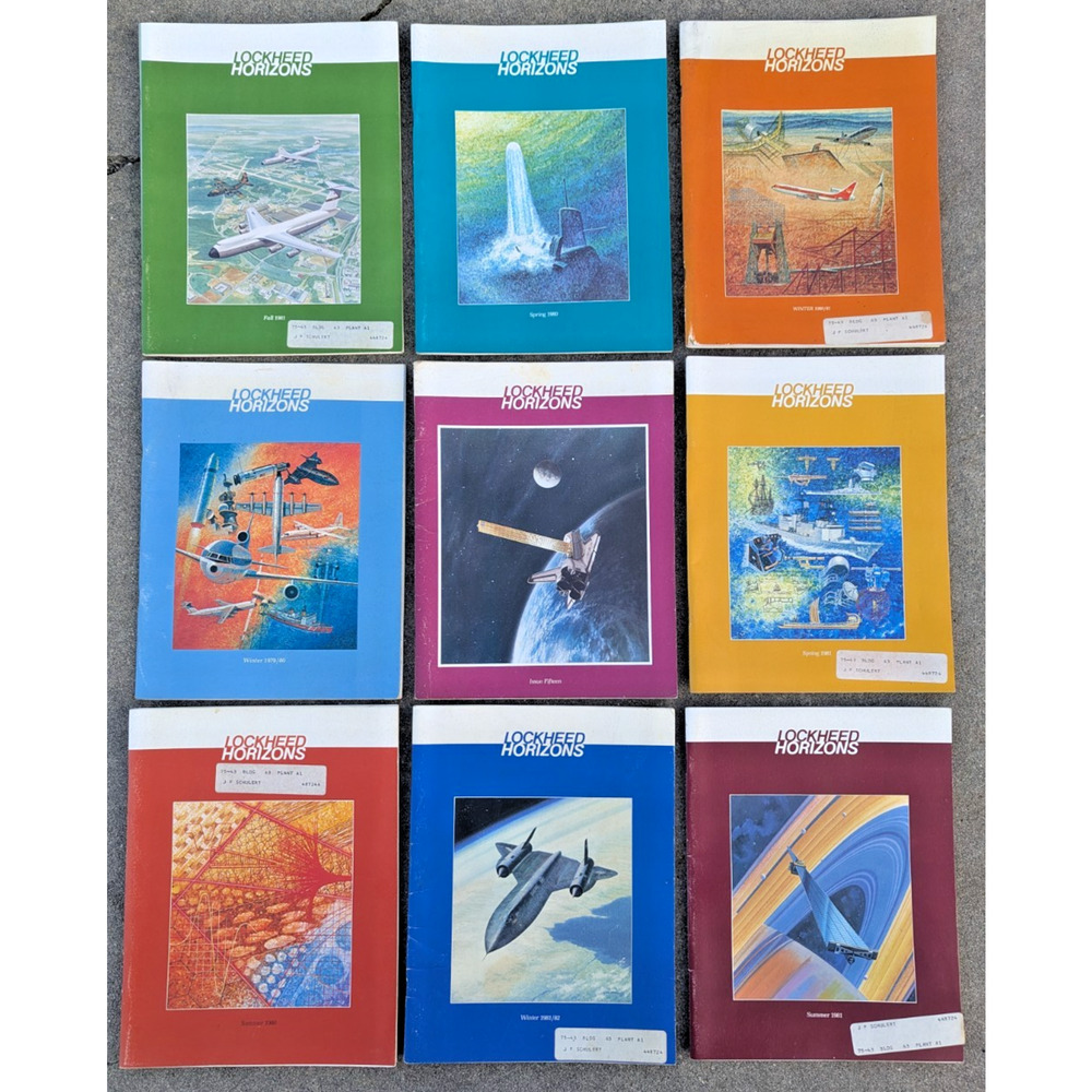 Lockheed Horizons Magazine Aviation Aerospace Assorted Lot of 9